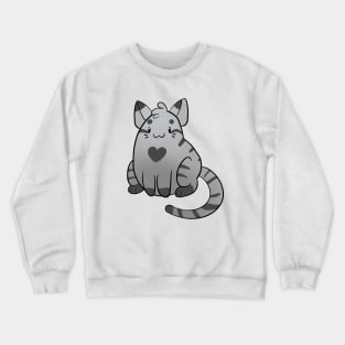 Gray Cat Crewneck Sweatshirt